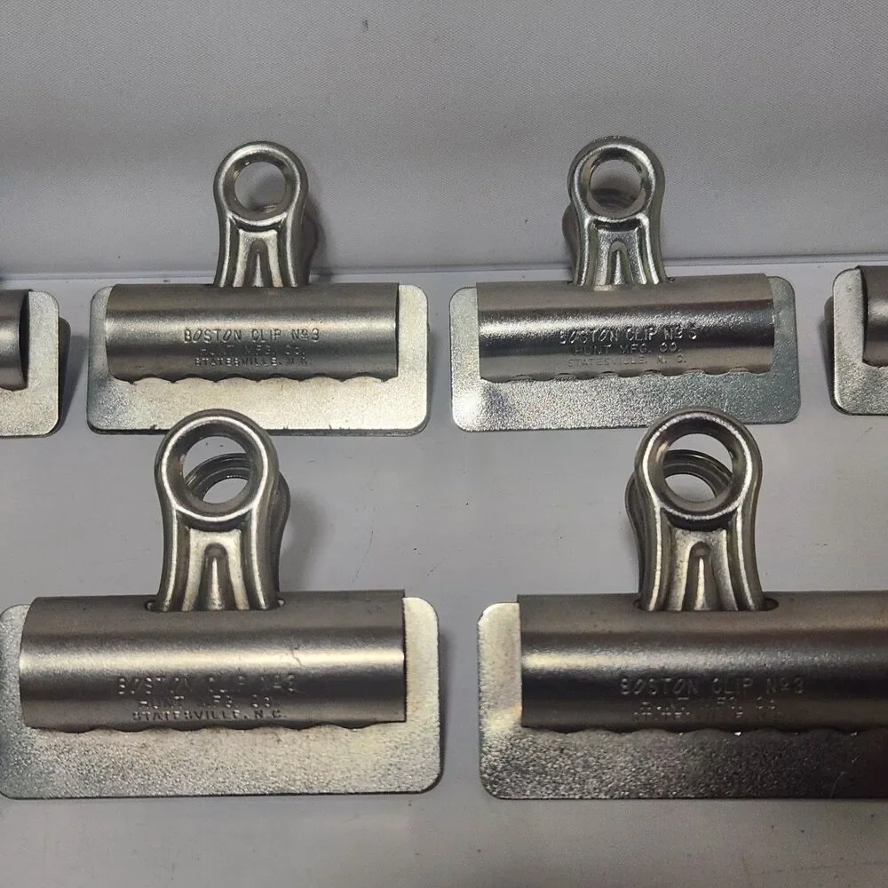 [Lot of 15] Vintage Metal Boston Paper Clip No.3 Hunt MFG Co, Statesville NC